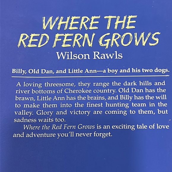 Where the Red Fern Grows by Wilson Rawls. Yearling Books. - Picture 2 of 4